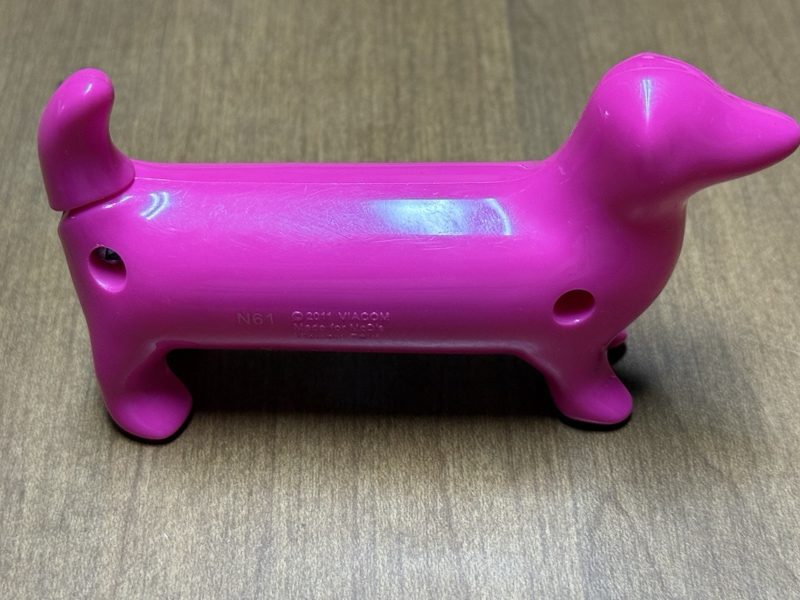 Nickelodeon iCarly Pink Dachshund Dog McDonalds Toy 2011 Viacom Sam Gibby WORKS