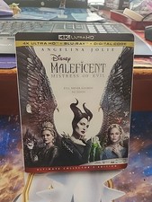 Maleficent Mistress of Evil 4K ULTRA HD  BLU-RAY 2 DISCS  W/Slipcover Pre-Own