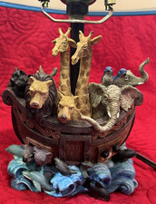Noah s Ark Children s Lamp Vintage Original Shade Sparkling No Damage Working