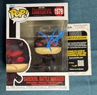Charlie cox Funko Pop #1579 Battle Damaged Marvel Daredevil signed JSA COA Auto