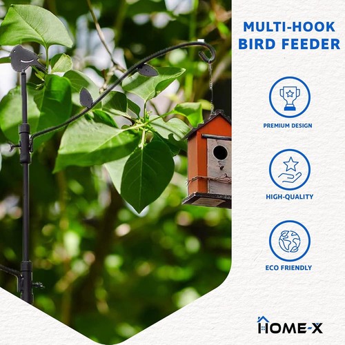 Deck Pole Bird Feeding Station Kit, Porch Multi Hook Bird Feeder Hanging Kit ... - Picture 5 of 8