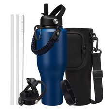 40oz Water Bottle with Straw - Vacuum Stainless Steel Insulated Cups w/Surviv...