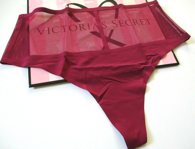 VICTORIA'S SECRET VERY SEXY High Waist V-String Thong Panty VS Campari Red S M