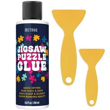 Jigsaw Puzzle Glue Clear, 200ML Puzzle Frame Kit for Adults with Applicators,...