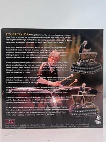 KNUCKLEBONZ Queen Rock Iconz Roger Taylor 1/9 Scale Limited Statue (US In-Stock) - Picture 4 of 15