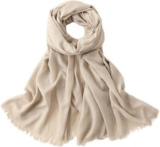 Large Lightweight Cotton Linen Shawl Wrap Women Soft Scarf Beach 75'' 40  