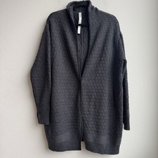 Lululemon Cardi All Day Chunky 100 Merino Wool Oversized Gray Cardigan Size M/L
