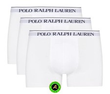 Image of Polo Ralph Lauren Stretch Cotton Boxer Trunks White 3 Pack M - XXL