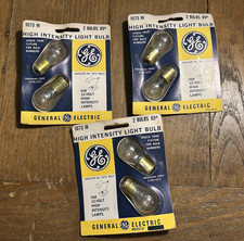 Vintage 6 General Electric High Intensity 12V Lamp Light Bulbs Bayonet Base NOS
