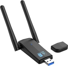 Wireless USB 3.0 WiFi Adapter for Desktop PC Laptop,5G 2.4G Dual-Band Black