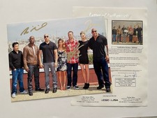 PAUL WALKER VIN DIESEL DWAYNE JOHNSON THE ROCK Autographed Fast & Furious Photo