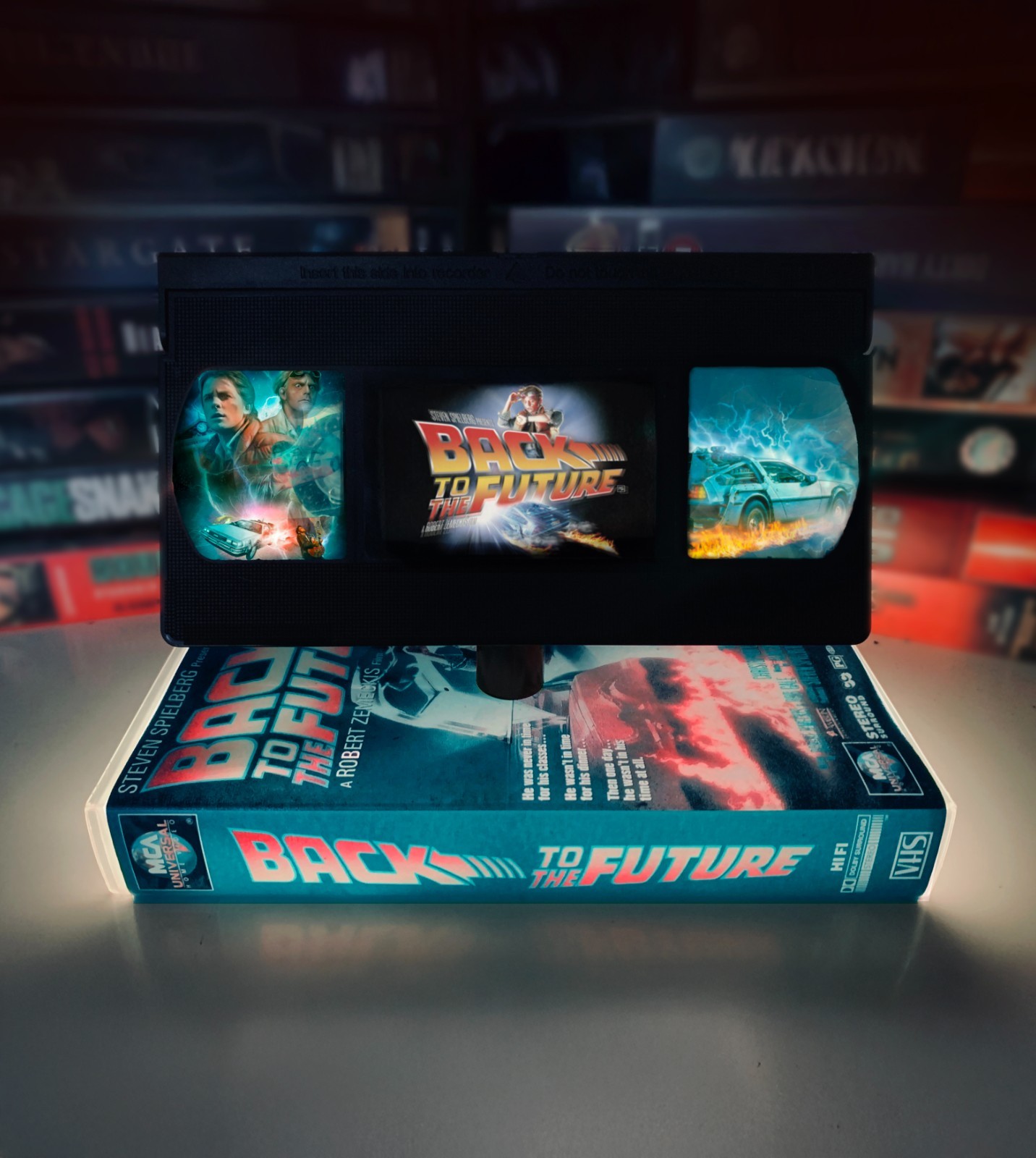 Back to the future vhs table lamp, retro movie lamp, vhs movie memorabilia