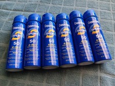 6 Coppertone Sport 4-IN-1 Sunscreen Spray SPF 50 Resists Water 1.6 Oz Ea B032 