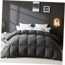 Goose Feather Down Fiber Comforter King King 106x90inches Grey/All Season