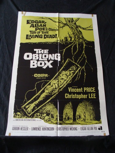 THE OBLONG BOX movie poster VINCENT PRICE CHRISTOPHER LEE Original 1969 One shee - Picture 14 of 14