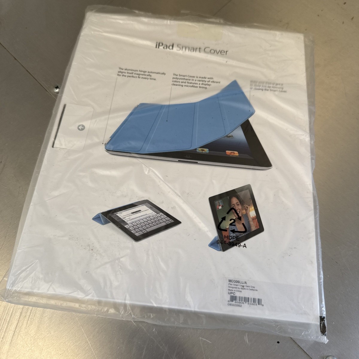 Apple MQ4L2ZMA Smart Cover for iPad 9.7-inch - Charcoal Gray for