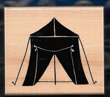 CAMP TENT OUTDOOR ENCLOSURE CAMPING GEAR Close To My Heart CTMH New RUBBER STAMP