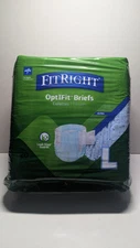 Medline FitRight Adult Diapers Ultra Optifit Briefs Large 20 Count; NIP, Large.