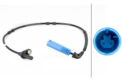 Hinterachse HELLA 6PU 012 806-581 Sensor, Raddrehzahl für BMW