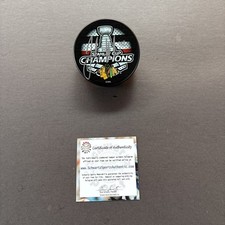 Joakim Nordstrom Autographed Signed 2015 SC Champions Logo Puck-Schwartz