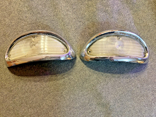 1955 Chevy BelAir Park Lamp Light Turn Signal Bezel Trim Housing Parking Nomad