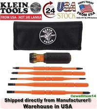 Klein Tools 32288 8-in-1 Insulated Interchangeable Screwdriver Set - 7 Piece NEW