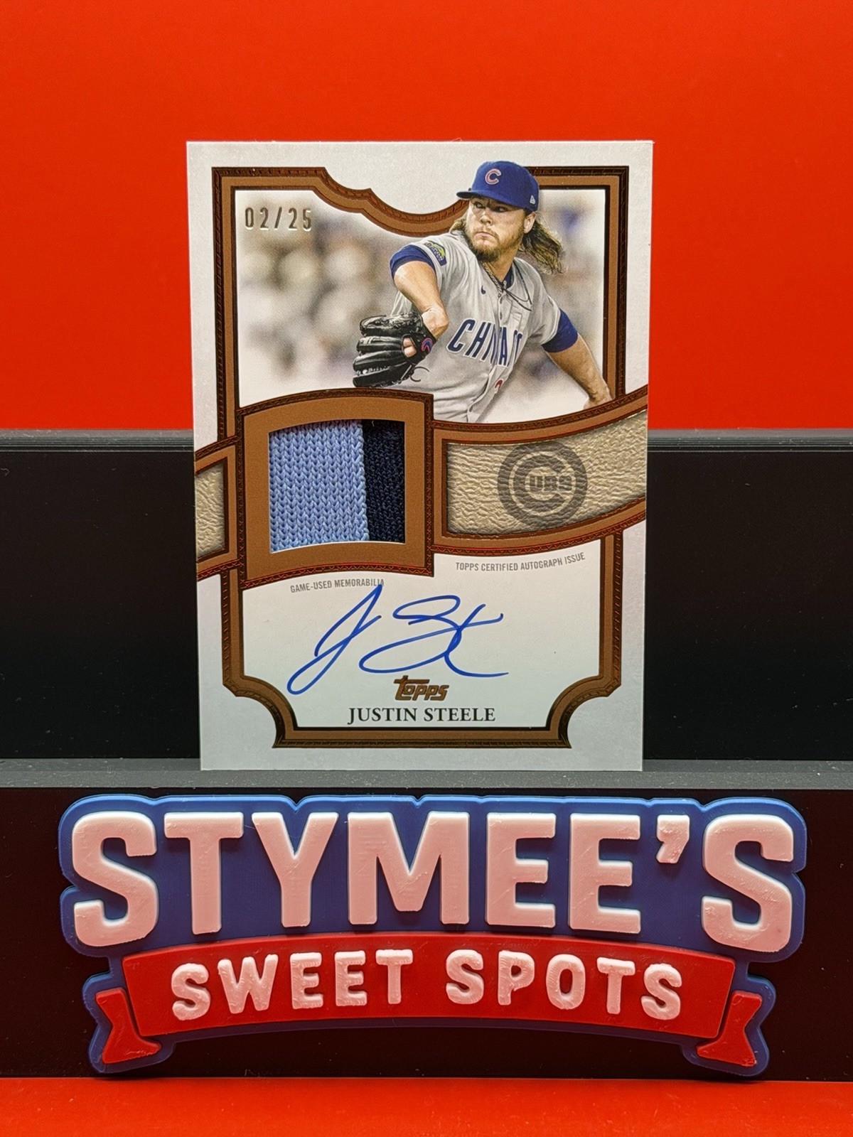 2026 Topps Update Flagship Patch Auto Bronze TFAPJST Justin Steele 2/25