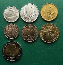 7 VALORI 5-10-20-50-100-200-500 LIRE 1996 - FDC DA ROTOLINO O DIVISIONALE