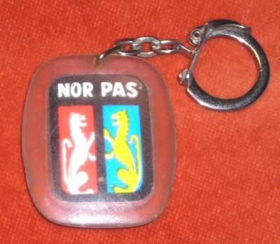 Porte-clés Tissu Double Face Drapeau Nord Pas-de-Calais - Neuf