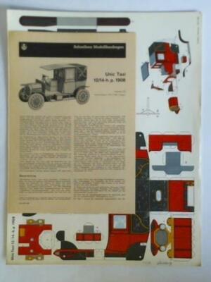 Unic Taxi 12/14-h. p. 1908, Maßstab 1:25 (Bestellnummer: JFS*-7 1369, 1 Bogen) -