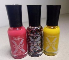 3 Sally Hansen Xtreme Wear Nail Polish Shiny 304/423/353 0.40 Fl oz. ea.