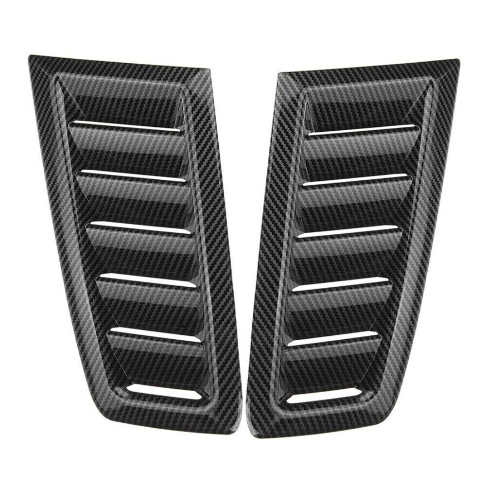 2pcs/set RS Style Bonnet Vents Universal Exterior Accessories Carbon Fiber ABS~