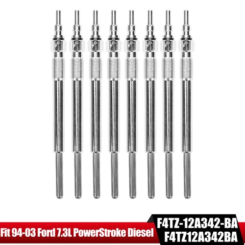 (8) Glow Plugs F4TZ12A342BA For 94-03 Ford F250 E350 7.3 7.3L Powerstrok Diesel - Foto 1 di 6