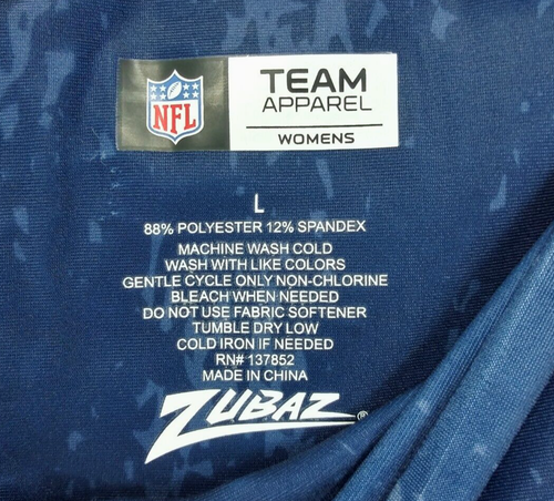 NEW NFL Chicago Bears WOMENS Leggings Large Zubaz SPELLOUT Logo Yoga Activewear - Picture 3 of 9
