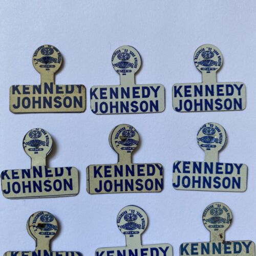 Veinticinco pestañas de litografía de metal de la campaña John Kennedy Johnson Kennedy 1960 Kennedy - Imagen 3 de 5