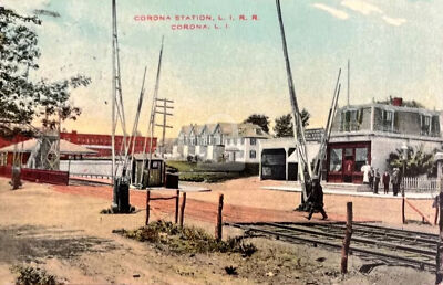 Corona, Queens NY New York Train Station L.I.R.R. 1921 Vintage Postcard COPY