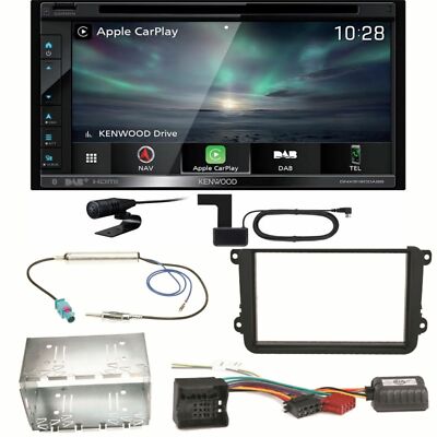 Kenwood DNX-5190DABS Navi CarPlay USB Einbauset für Seat Leon Alhambra Altea XL