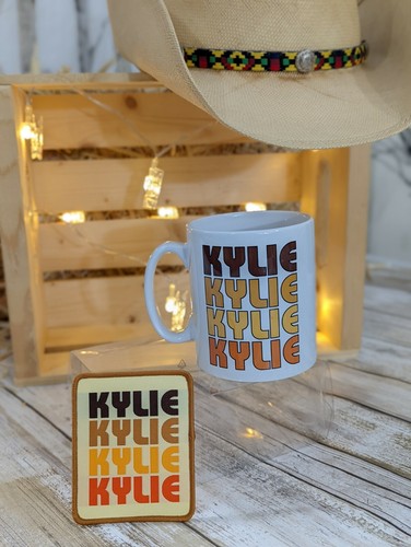 Kylie Minogue Golden Tour Sammeltasse & Kylie Logo Patch - 2018. Seltenes Merch - Bild 5 von 5