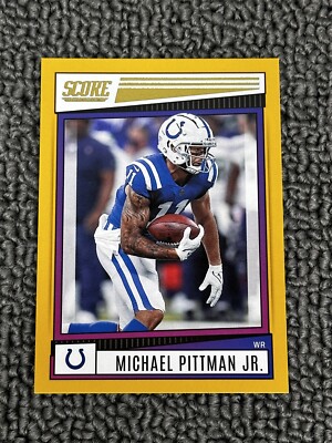 2022 Panini Score ~ Michael Pittman Jr ~ Gold Border Parallel ~ 9 ~ Colts