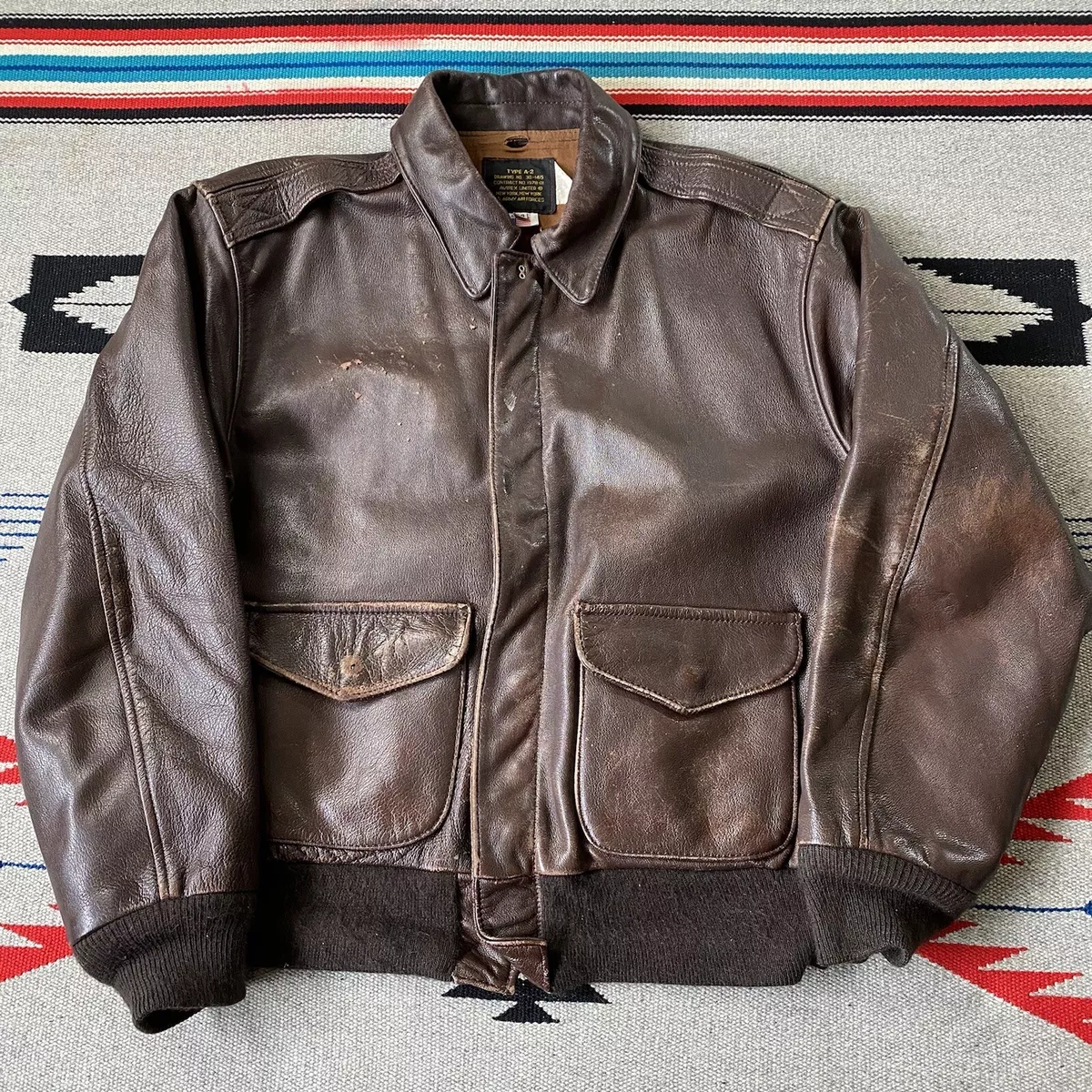 Avirex Flight Bomber Type A-2 USAAF Jacket Men&#039;s 44 USA Made | eBay