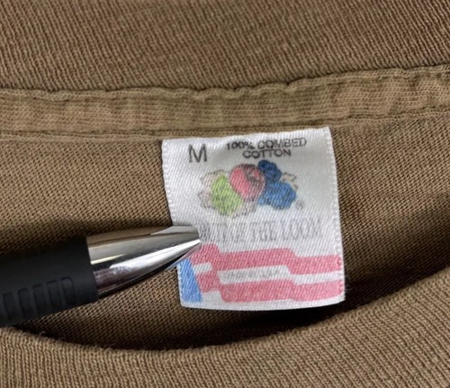 Camiseta interior mediana militar del ejército vintage fruto del telar puntada única - Imagen 9 de 14