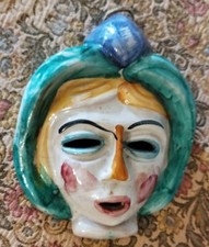 Maschera In ceramica Maiolica decorata a mano Caltagirone Puglia Sicilia 