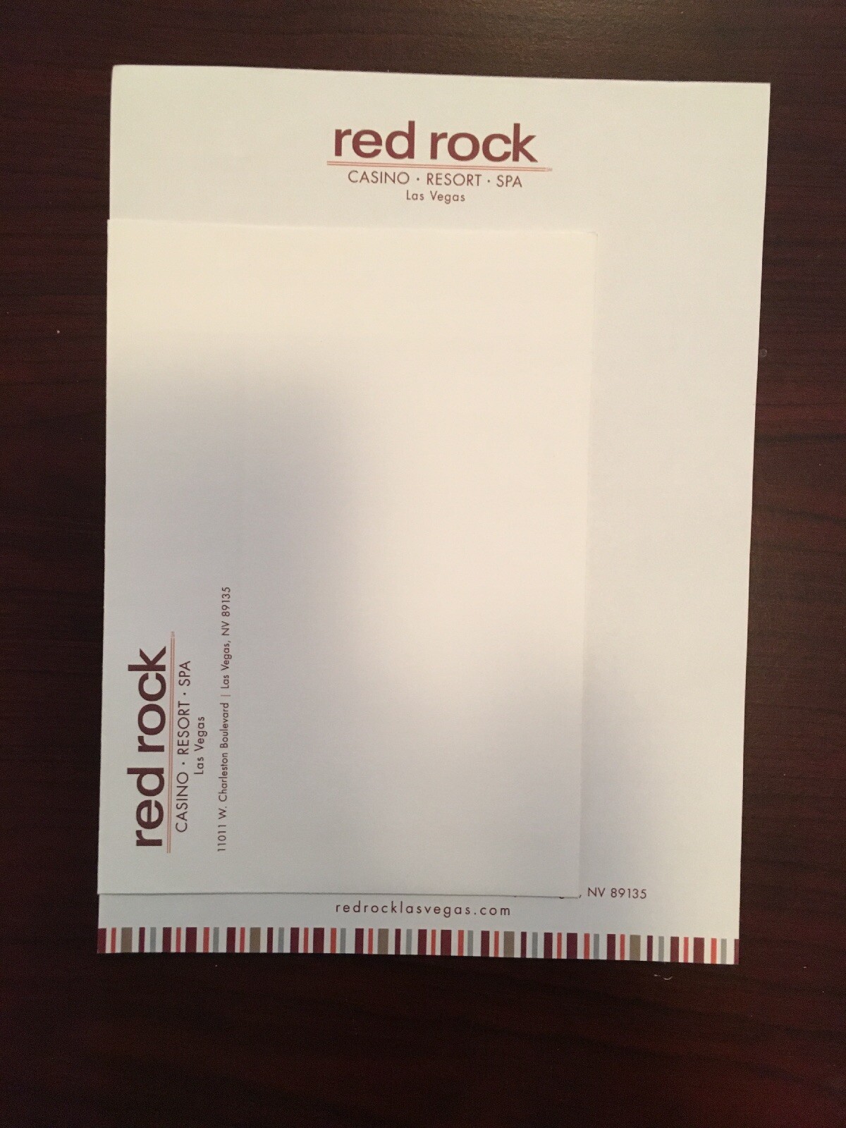 Red Rock Hotel-Casino Las Vegas stationery