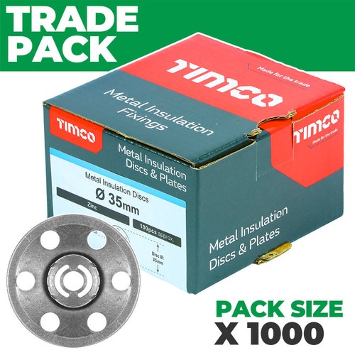 Insulation Fixing Disc Washers Wall Floor Tile Backer Plaster Board Celotex 35mm - Picture 2 of 11