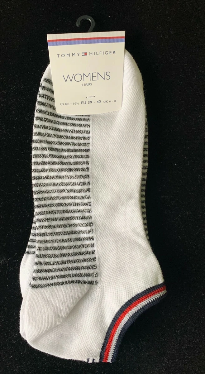 Tommy Hilfiger Women s Cotton Ankle Socks 2 Pairs White Size 39 42 USA 8 10