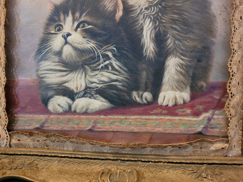 Ölgemälde Katzenkinder, vintage - Bild 18 von 24