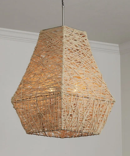 Capital Lighting 4 Light Pendant, Natural Jute and Grey - 335241NY - Picture 3 of 3