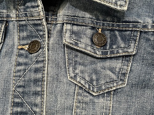 SO Denim Jean Cropped Jacket Juniors Sz Small - Picture 9 of 12