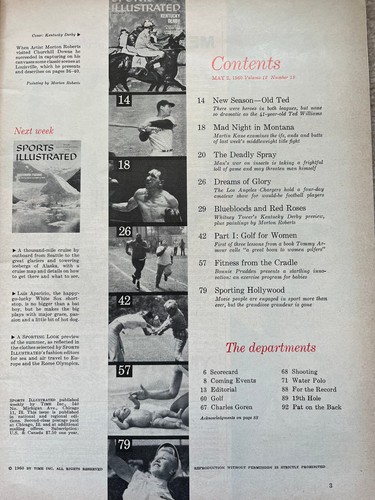 Kentucky Derby Preview - Sports Illustrated May 2 1960 Venetian Way - Bill Hartack - Bild 2 von 5