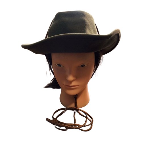 VINTAGE BRONER SUBURBAN LITE FELT WOOL GREEN PACKABLE WESTERN HAT MEN'S XLARGE - Picture 3 of 6